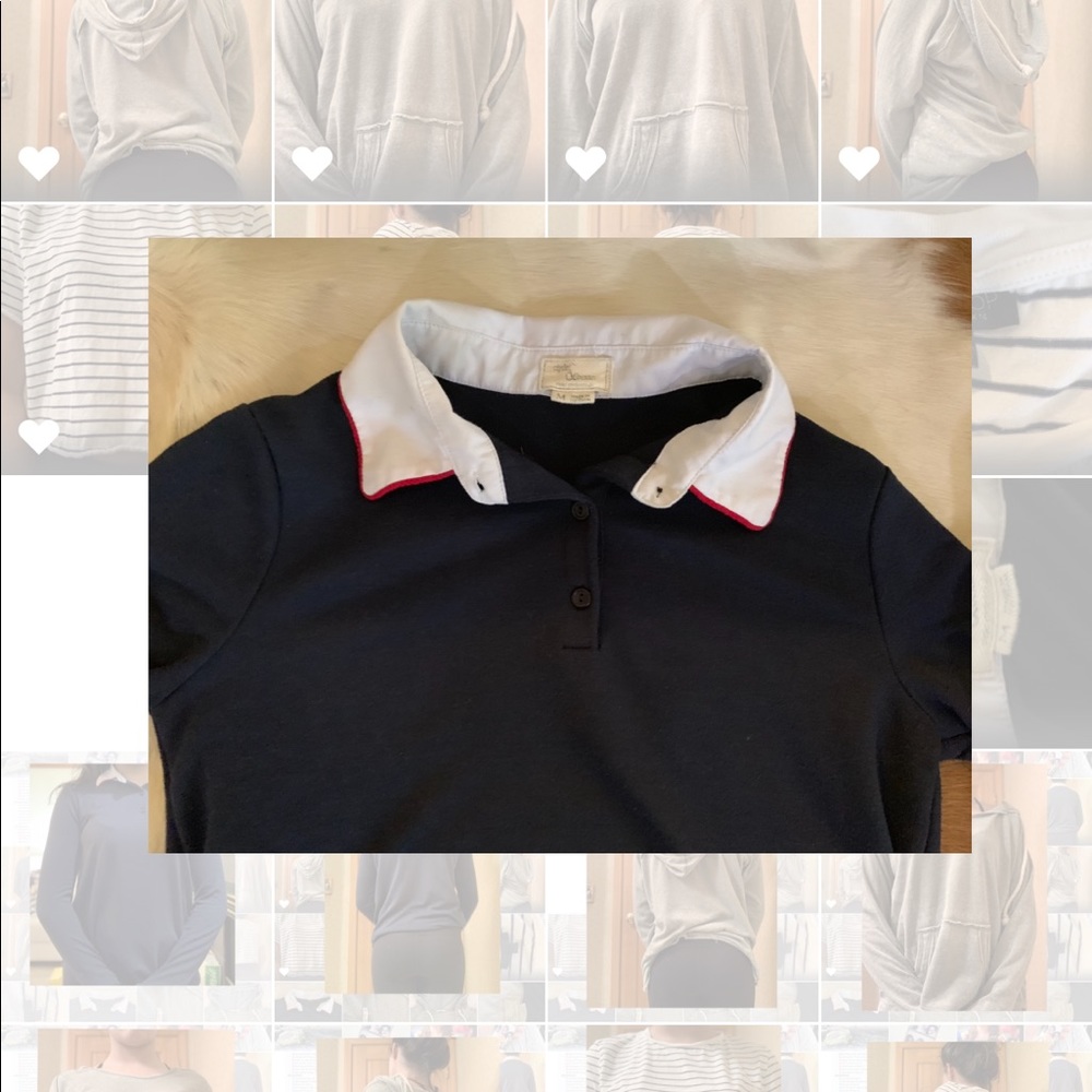 Blue,collared v neck - Picture 3 of 3